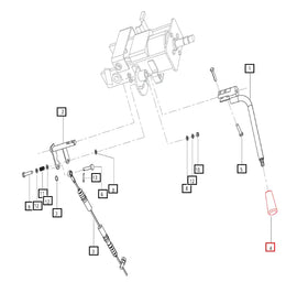 Mahindra Tractor Hand Throttle Knob 007600930D1 Mahindra Direct Parts