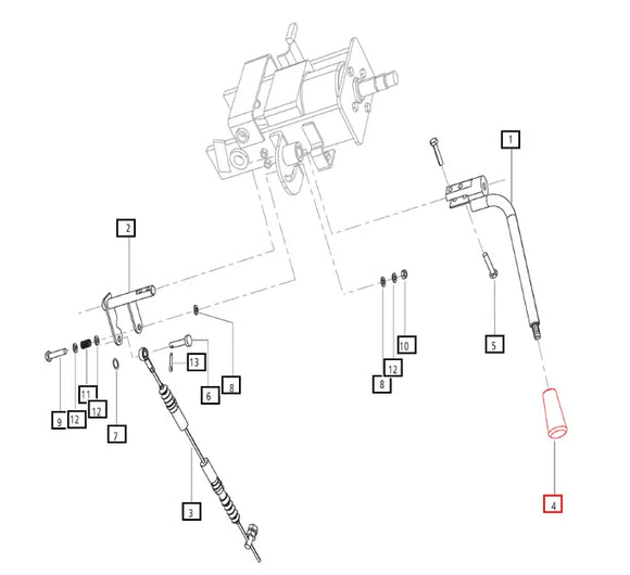 Mahindra Tractor Hand Throttle Knob 007600930D1 Mahindra Direct Parts