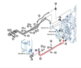 Mahindra Tractor Hard Hydraulic Line 11614072100GB Mahindra