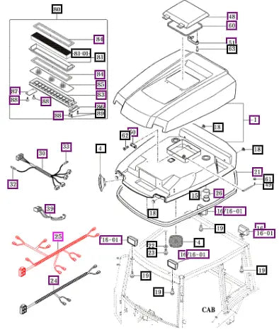 Mahindra Tractor Harness Assy 17687017600 Mahindra Direct Parts