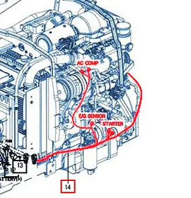 Mahindra Tractor Harness Assy Engine 12276682203 Mahindra Direct Parts