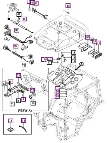 Mahindra Tractor Harness Assy, Cab 17687024901 Mahindra Direct Parts