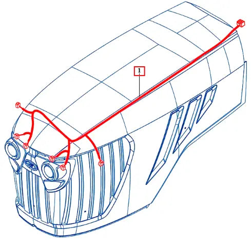 Mahindra Tractor Harness Assy, Headlamp 18716803100 Mahindra Direct Parts