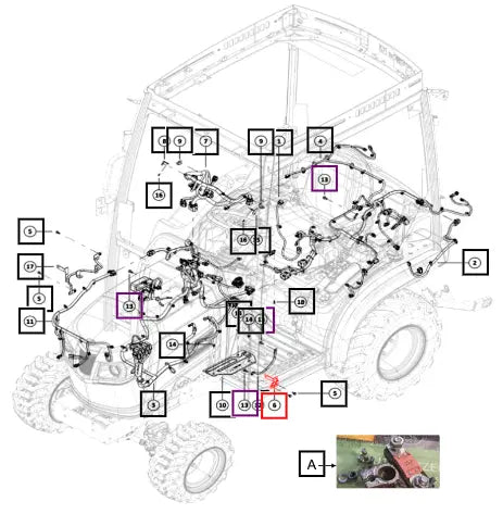 Mahindra Tractor Harness Bracket Lh 007709055K91 Mahindra Direct Parts