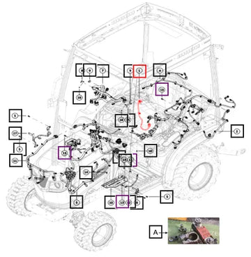 Mahindra Tractor Harness Fender Rh 007710359K91 Mahindra Direct Parts
