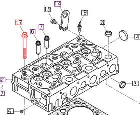 Mahindra Tractor Head Bolt E550003452 Mahindra Direct Parts