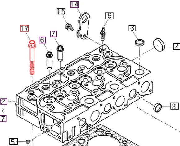 Mahindra Tractor Head Bolt E550003452 Mahindra Direct Parts