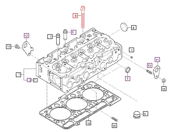 Mahindra Tractor Head Bolt E577003451 Mahindra Direct Parts