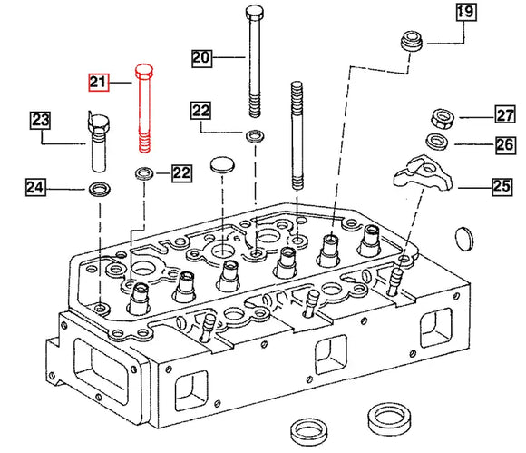 Mahindra Tractor Head Bolt (Short) 005554988R1 Mahindra Direct Parts