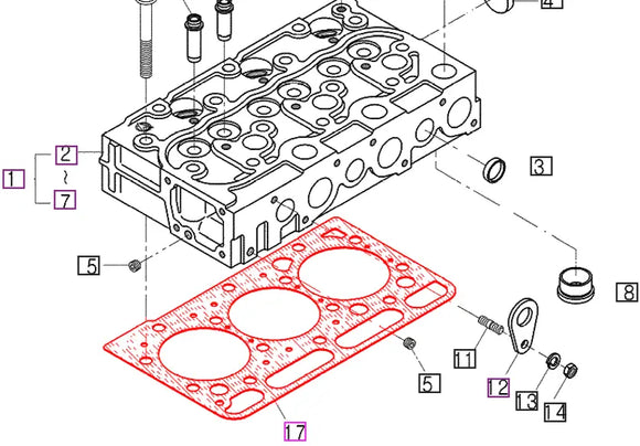 Mahindra Tractor Head Gasket E5800-03316 Mahindra Direct Parts