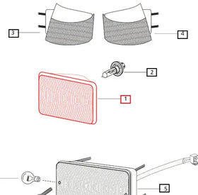 Mahindra Tractor Headlight 007700074C91 Mahindra Direct Parts