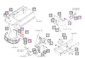 Mahindra Tractor Headlight Assembly (2 Headlights) 19562811000 Mahindra