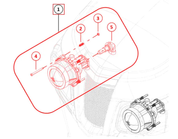 Mahindra Tractor Headlight LH / RH H07706844K91 Mahindra Direct Parts