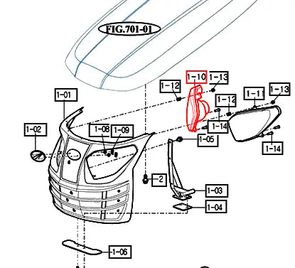 Mahindra Tractor Headlight Right Hand RH 11106565201 Mahindra Direct Parts