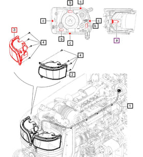 Mahindra Tractor Headlight Right Hand RH H07706777V91 Mahindra Direct Parts