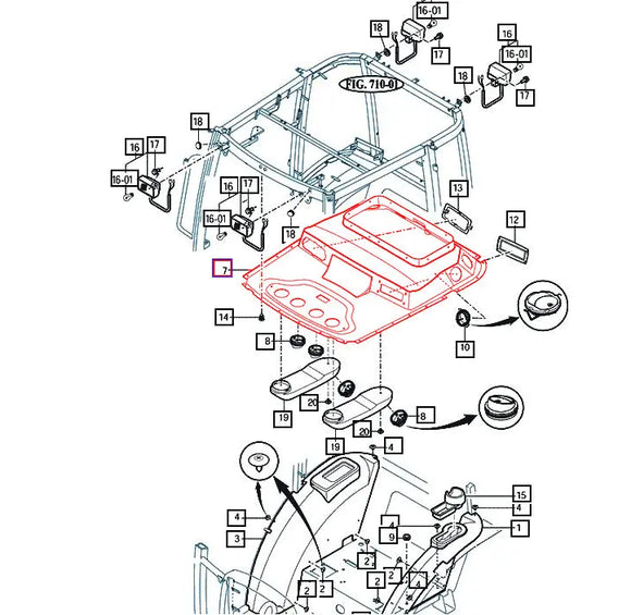 Mahindra Tractor Headliner 12617073110 Mahindra