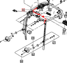 Mahindra Tractor Headliner Wiring Harness RH 007706172U91 Mahindra Direct Parts