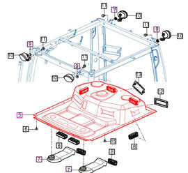 Mahindra Tractor Headlining 12397073111 Mahindra Direct Parts