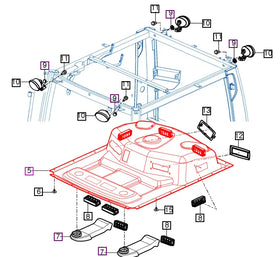 Mahindra Tractor Headlining 12397073111 Mahindra Direct Parts