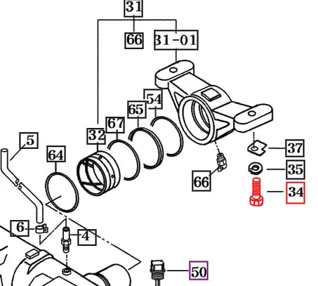 Mahindra Tractor Hex Bolt M15x50 V2004616050 Mahindra Direct Parts