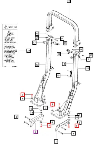 Mahindra Tractor Hex Bolt M16x2x55x12 9 007637681U1 Mahindra Direct Parts