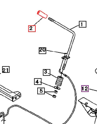 Mahindra Tractor High Neutral Low Handle Cover Grip 06910012258 Mahindra