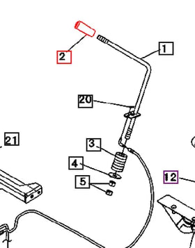 Mahindra Tractor High Neutral Low Handle Cover Grip 06910012258 Mahindra