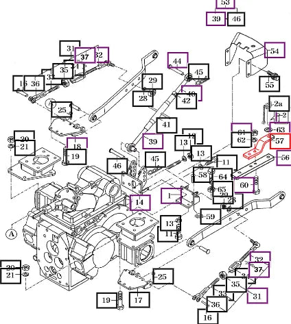 Mahindra Tractor Hitch Link (For Draw Bar ) F/3 15132470021 Mahindra Direct Parts