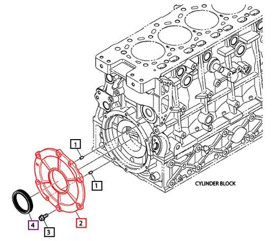 Mahindra Tractor Holder, Oil Seal 401102-00025C Mahindra Direct Parts