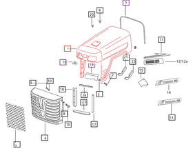 Mahindra Tractor Hood 007500917B91 Mahindra Direct Parts