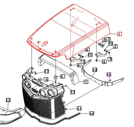 Mahindra Tractor Hood 10621102BP0 Mahindra Direct Parts