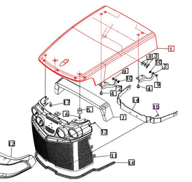 Mahindra Tractor Hood 10621102BP0 Mahindra Direct Parts
