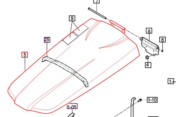 Mahindra Tractor Hood 12396022000MR ( Cab Models ) Mahindra