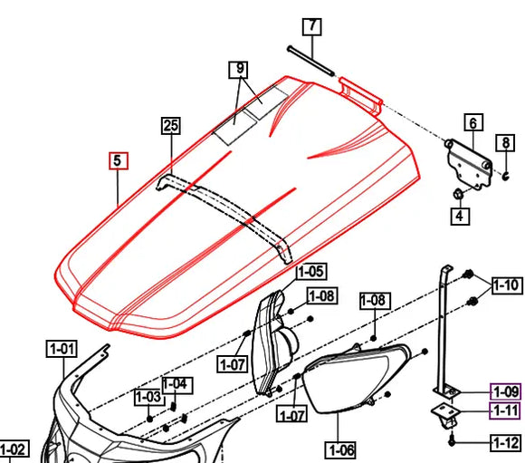 Mahindra Tractor Hood 12626022000MR Mahindra Direct Parts