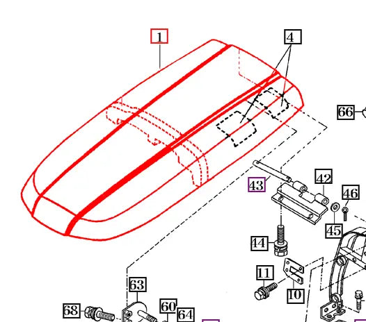 Mahindra Tractor Hood 14576012001BR Mahindra Direct Parts