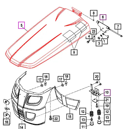 Mahindra Tractor Hood 14726012000MR Mahindra Direct Parts