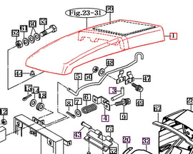 Mahindra Tractor Hood 16006201001MR Mahindra Direct Parts