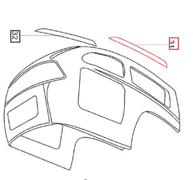 Mahindra Tractor Hood Decal LH 9471101BBS01 Mahindra Direct Parts