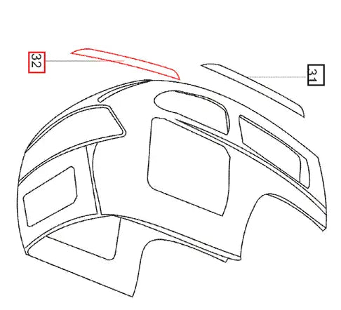 Mahindra Tractor Hood Decal RH 9471102BBS01 Mahindra Direct Parts