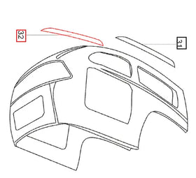 Mahindra Tractor Hood Decal RH 9471102BBS01 Mahindra Direct Parts
