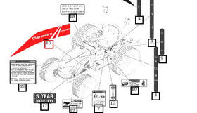 Mahindra Tractor Hood Decal for Left Hand LH 11508030012 Mahindra Direct Parts