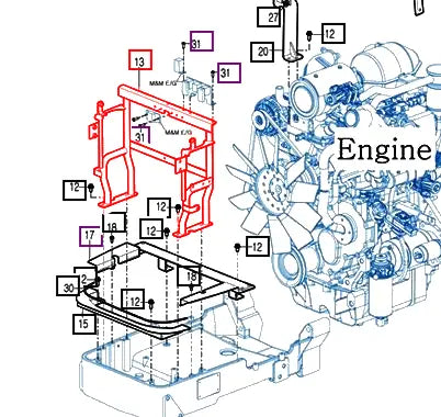 Mahindra Tractor Hood Frame 12296011002GB Mahindra Direct Parts