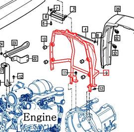 Mahindra Tractor Hood Frame 12296022003GB Mahindra Direct Parts