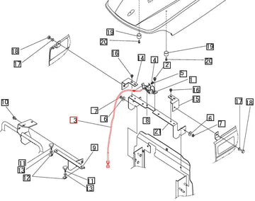 Mahindra Tractor Hood Latch Cable 10402623001 Mahindra Direct Parts