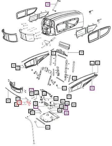 Mahindra Tractor Hood Latch Cpte E007539784D91 Mahindra Direct Parts