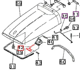 Mahindra Tractor Hood Lever 19632637BP0 Mahindra Direct Parts