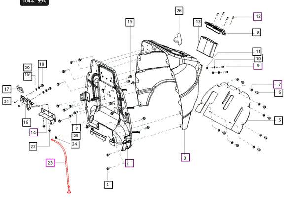 Mahindra Tractor Hood Opening Latch Cable 007535776D2 Mahindra