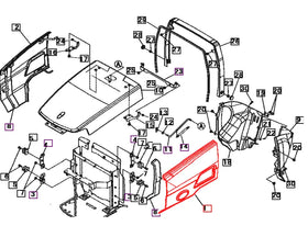Mahindra Tractor Hood Panel Left Hand LH 10462621BP0 Mahindra Direct Parts