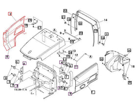 Mahindra Tractor Hood Panel Right Hand RH Mahindra Direct Parts