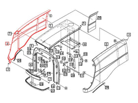 Mahindra Tractor Hood Panel Right Hand RH Mahindra Direct Parts